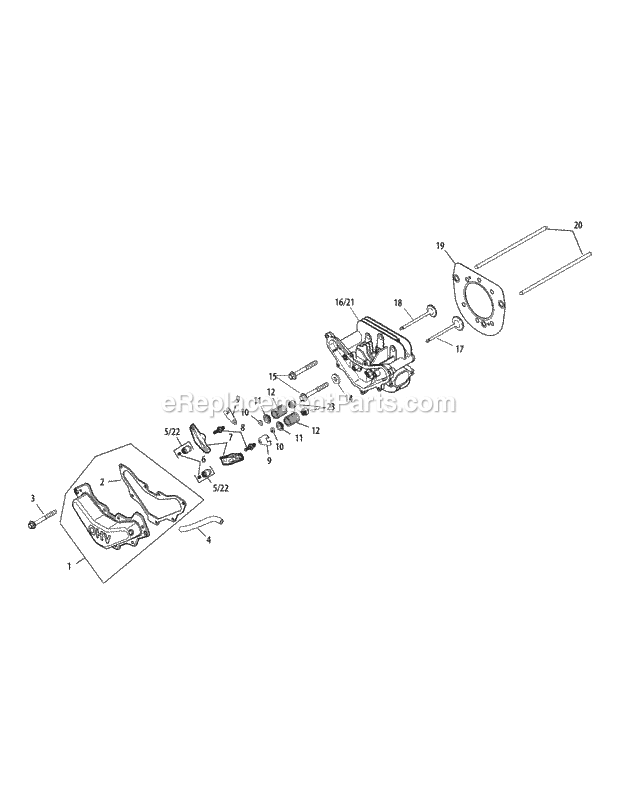 Kohler Sv590-3220 Head, Valve & Breather Diagram and Parts List for LTX1040 (13AX90AS056, 13WX90AS009, 13WX90AS010, 13WX90) (2014) Cub Cadet Lawn Tractor